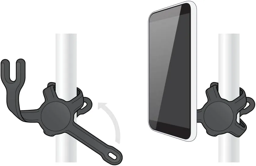 PopSockets Flexible Phone Mount & Stand, Phone Tripod Mount, Universal Device Mount - Black small