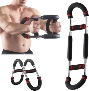 PowerTwist Arm Trainer, Adjustable 20-110lbs Chest Workout Equipment, Portable Arm and Chest Muscle Trainer, Forearm Strengthener, Upper Body Workout Equipment for Men and Women Fitness
