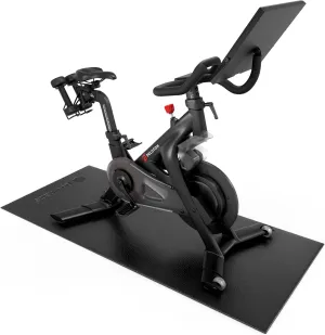 Powr Labs Bike Trainer Mat Compatible with Peloton Bike – Stationary Cycling Floor Pad for Treadmill, Exercise Equipment & Gym Use – Protects Carpet & Hardwood Floors, Indoor Trainer Accessory