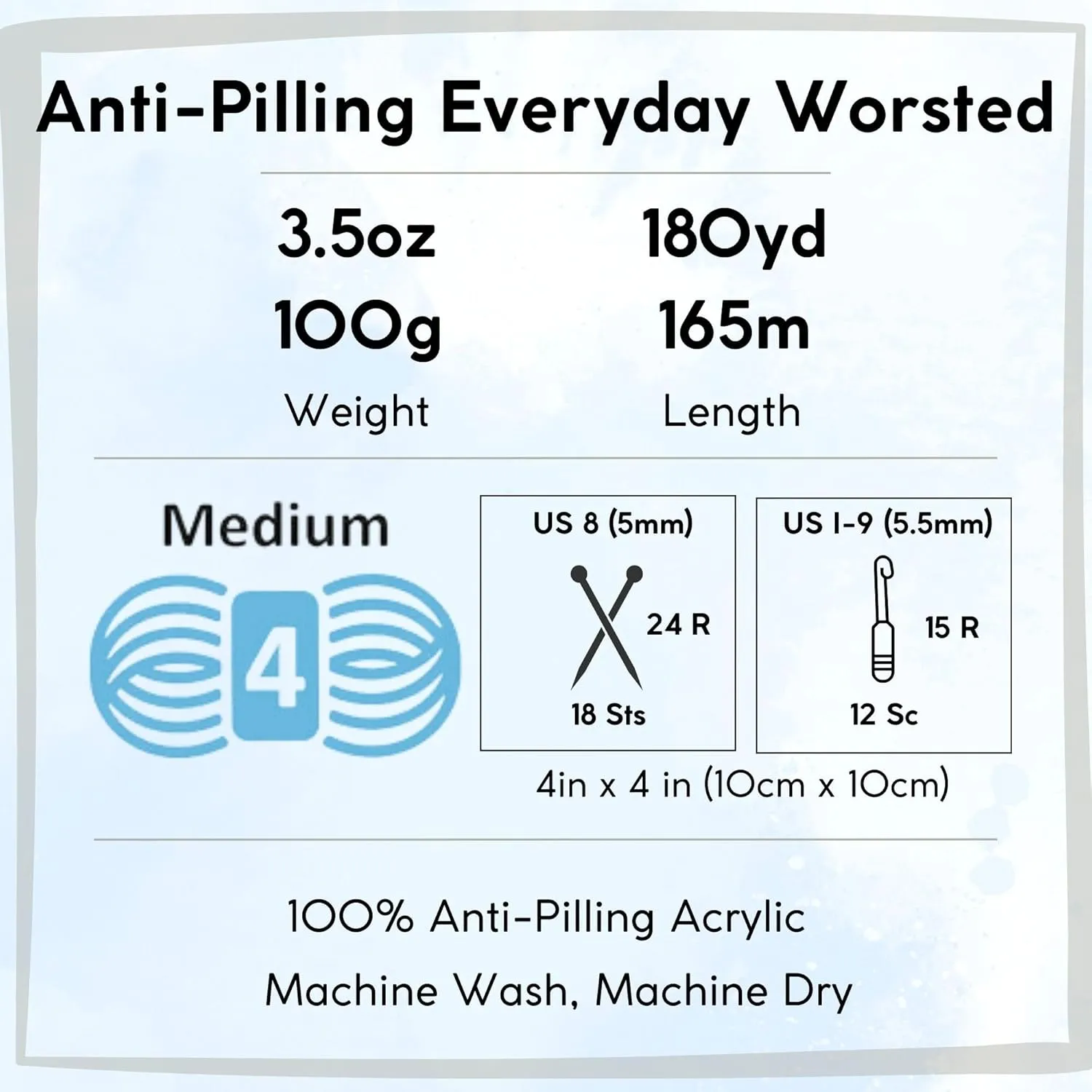 Premier Yarns Everyday Anti-Pilling Solid Black DN100-12 (3-Skeins - Same Dye Lot) #4 Worsted Weight Acrylic Yarn for Crocheting and Knitting with Project Bag