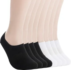 Pro Mountain No Show Socks Wide Toe Box For Health Bunion Unisex Size S to X-Large Cotton Cushion Footies