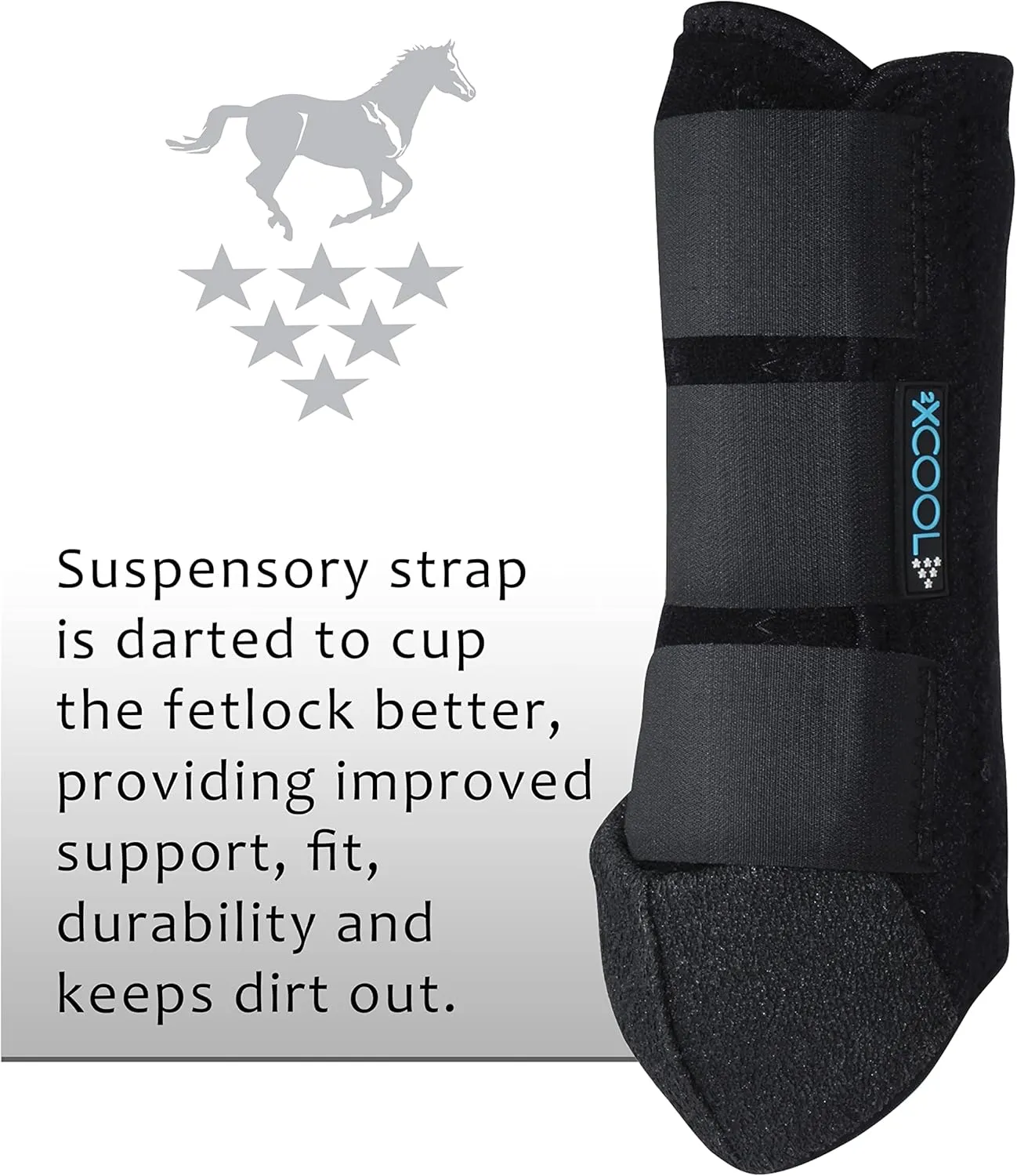 Professional's Choice 2XCOOL Sports Medicine Horse Boots | Protective & Breathable Design for Ultimate Comfort, Durability & Cooling in Active Horses | 2 Pack (BLACK, MEDIUM)