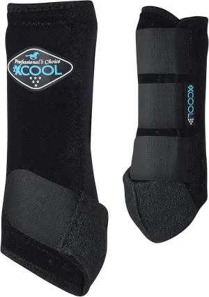 Professional's Choice 2XCOOL Sports Medicine Horse Boots | Protective & Breathable Design for Ultimate Comfort, Durability & Cooling in Active Horses | 2 Pack (BLACK, MEDIUM)