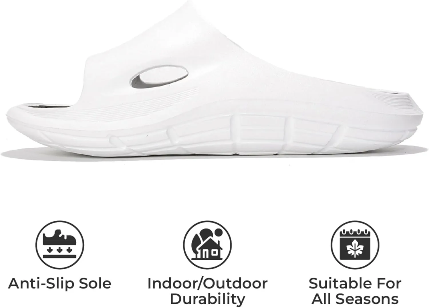 Project Cloud Mens Sandals - Lightweight and Flexible EVA Recovery Slides for Men with Ultra Bouncy Latex Insole - Comfortable Water Resistant Slippers for Men Footwear (Dean)