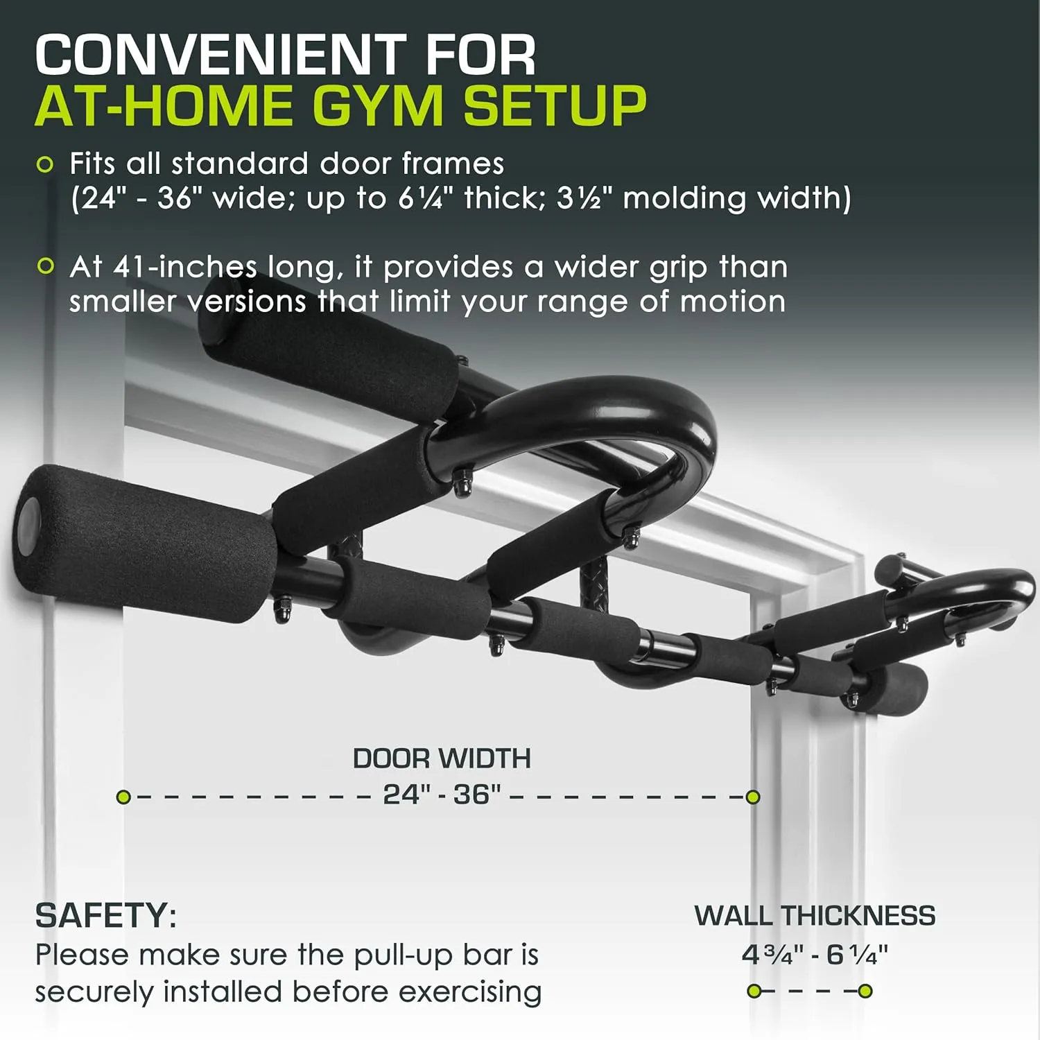 ProsourceFit Foldable Pull Up Bar/Doorway Trainer for Multi Use Fitness & Home Gym Exercise