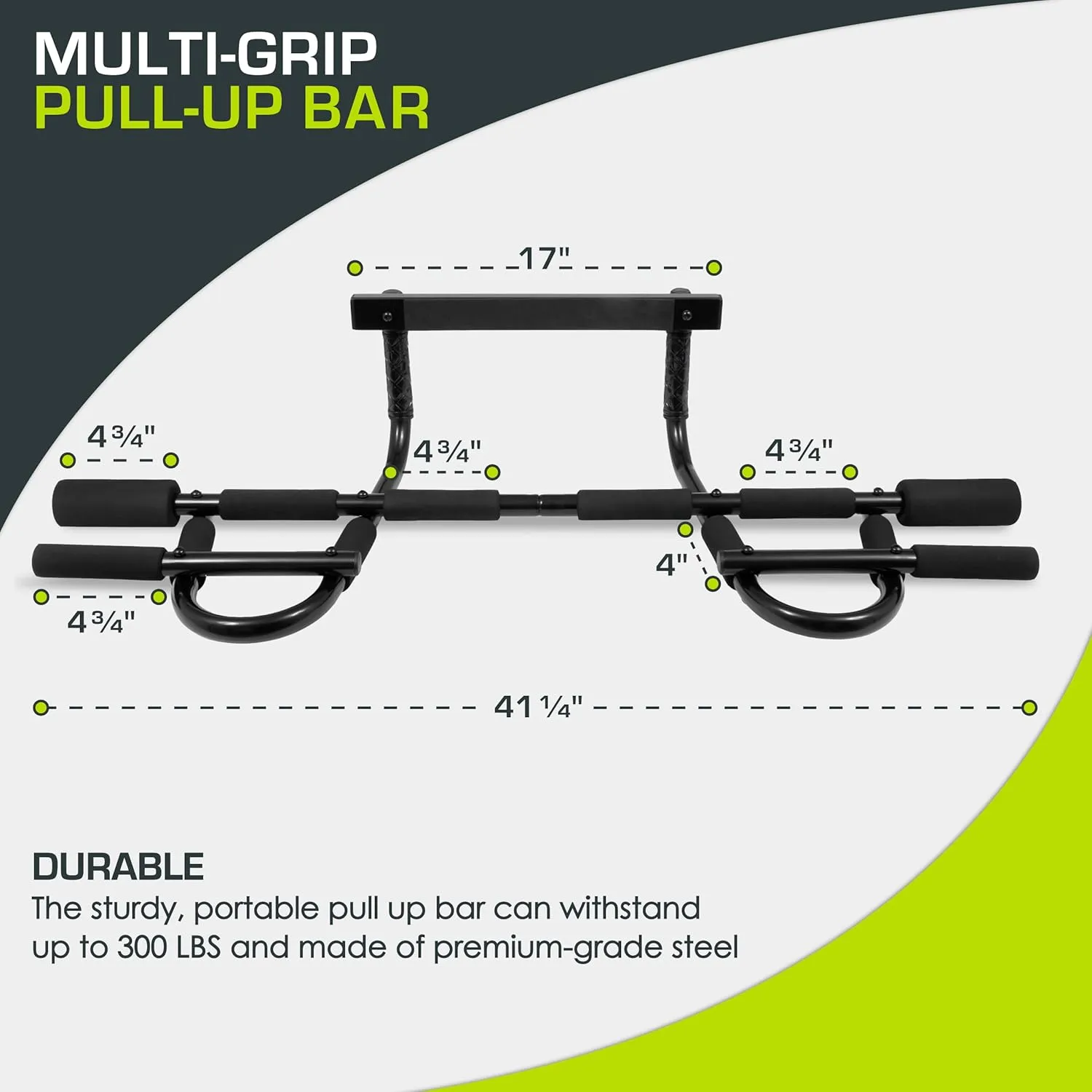 ProsourceFit Foldable Pull Up Bar/Doorway Trainer for Multi Use Fitness & Home Gym Exercise