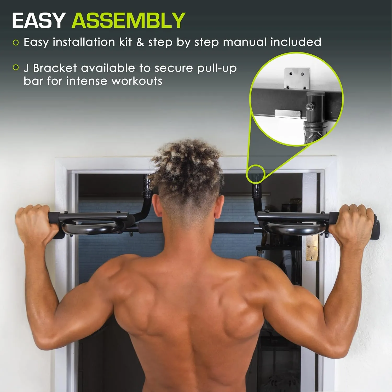 ProsourceFit Foldable Pull Up Bar/Doorway Trainer for Multi Use Fitness & Home Gym Exercise
