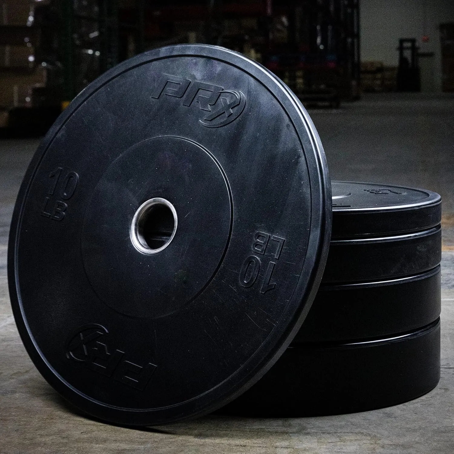 PRx Performance Prime Bumper Plates, Solid Rubber Olympic Weight Plate Pairs with Steel Hub for Weight Lifting Sports Training