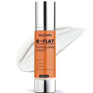 Pulchra B Flat Belly Cream for Stomach: Anti Cellulite Cream for Tummy, Arms, Thighs, Butt - Moisturizing Body Lotion For Women and Men, 3.52 Fl. OZ, white