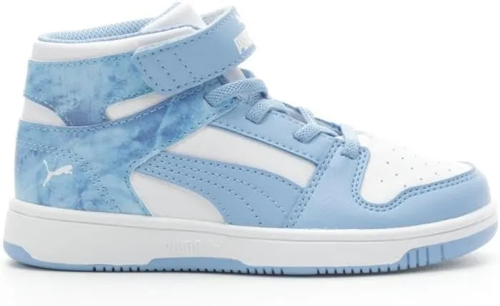 PUMA Kids' Rebound Layup Mid Hook and Loop Sneaker