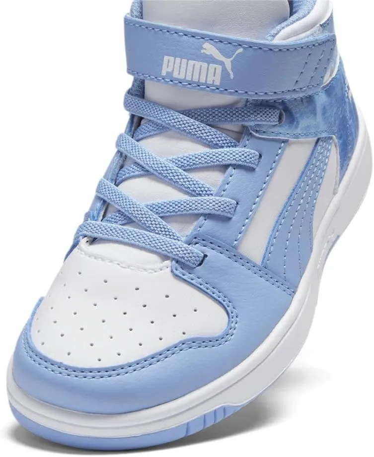 PUMA Kids' Rebound Layup Mid Hook and Loop Sneaker