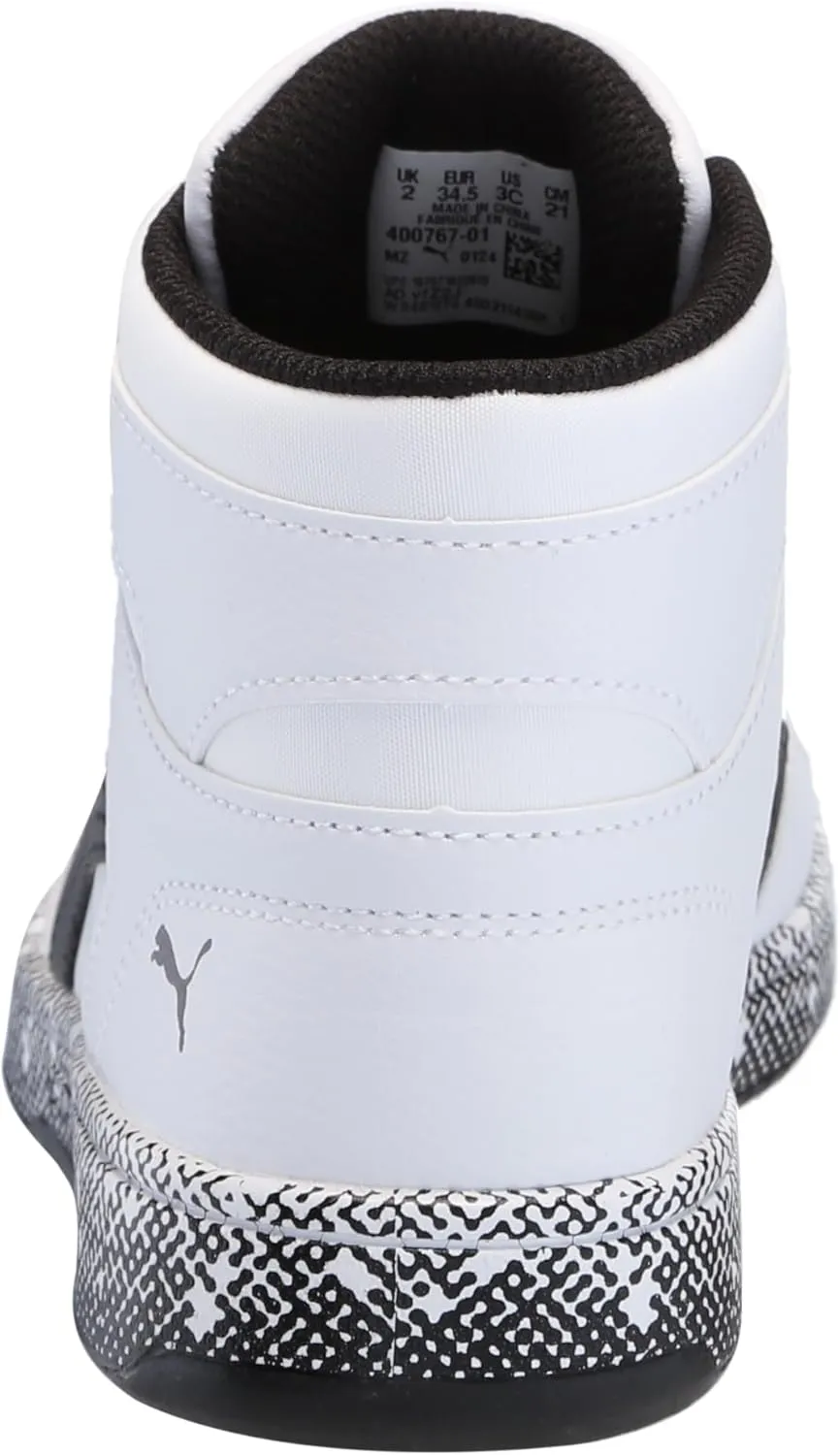 PUMA Kids' Rebound Layup Mid Hook and Loop Sneaker