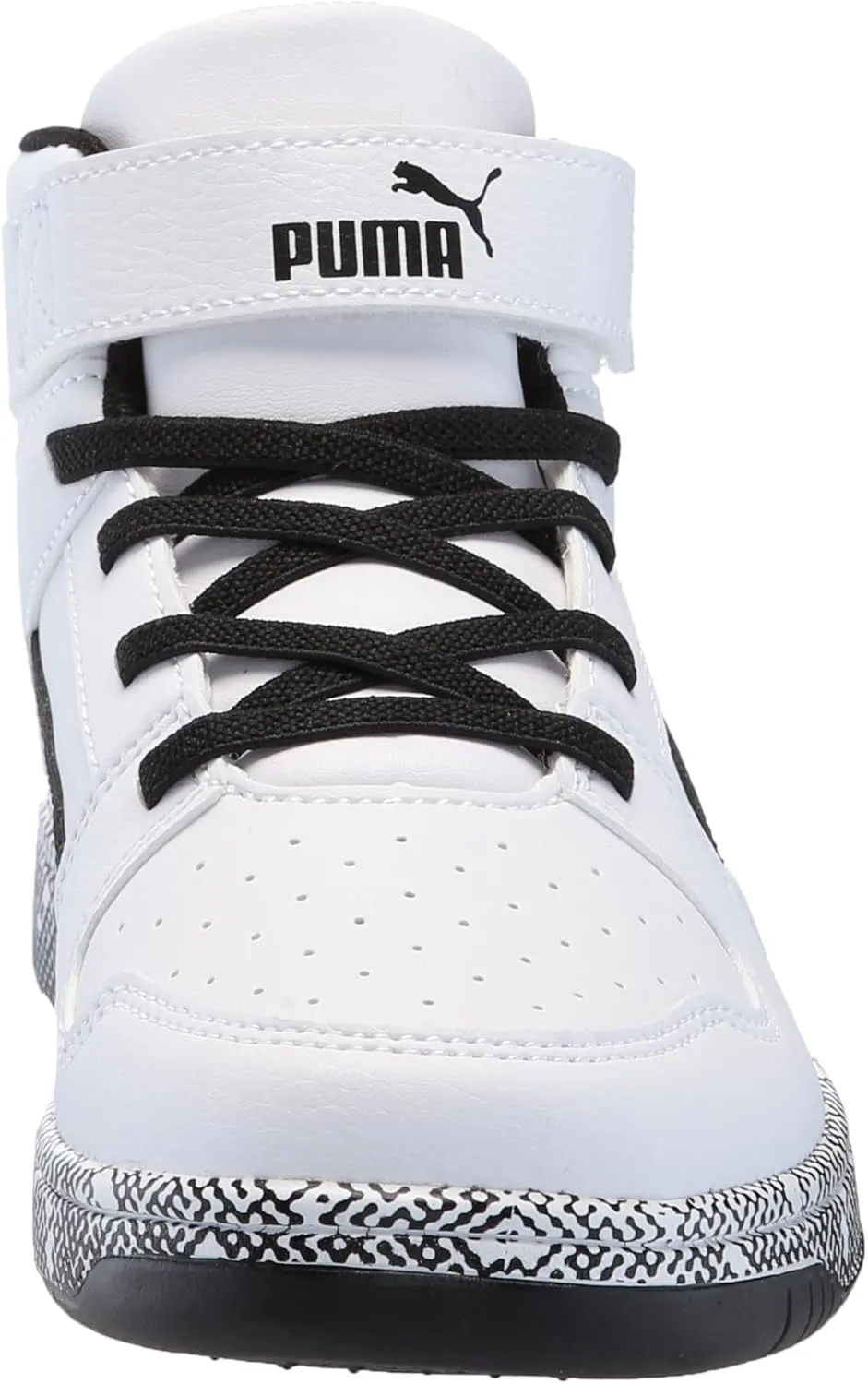 PUMA Kids' Rebound Layup Mid Hook and Loop Sneaker