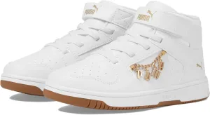 PUMA Kids' Rebound Layup Mid Hook and Loop Sneaker