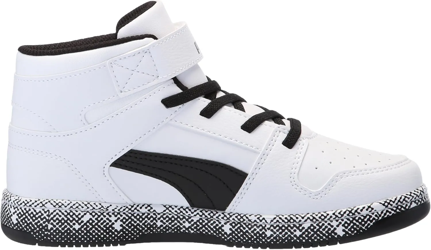 PUMA Kids' Rebound Layup Mid Hook and Loop Sneaker