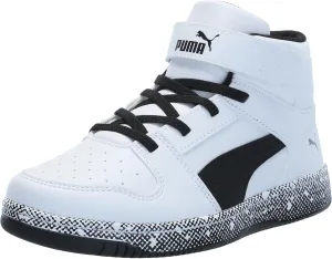 PUMA Kids' Rebound Layup Mid Hook and Loop Sneaker