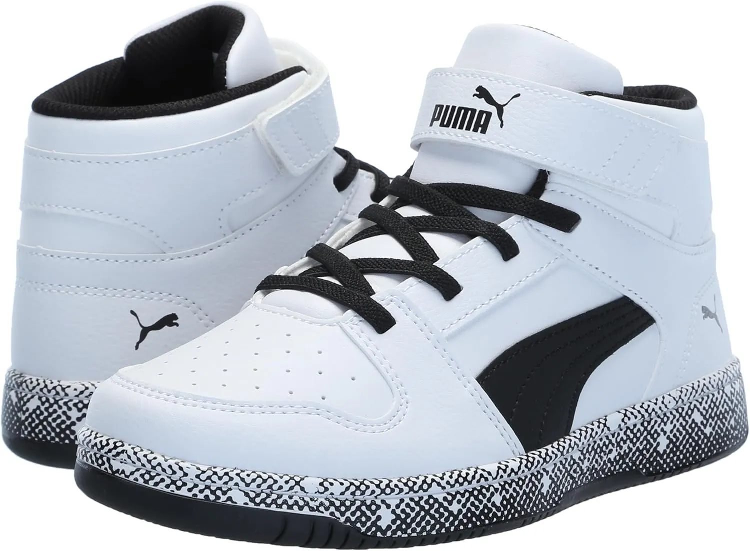 PUMA Kids' Rebound Layup Mid Hook and Loop Sneaker