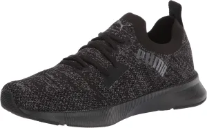 PUMA mens Flyer Runner, Puma Black-Asphalt, 10 M US