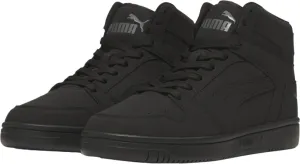 PUMA Men's Rebound Layup Mid Shoes Sneaker, Black-Black-Cool Dark Gray, 14 Wide
