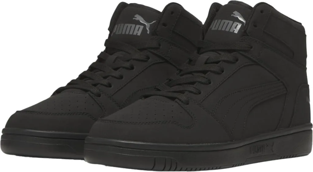 PUMA Men's Rebound Layup Mid Shoes Sneaker, Black-Black-Cool Dark Gray, 14 Wide