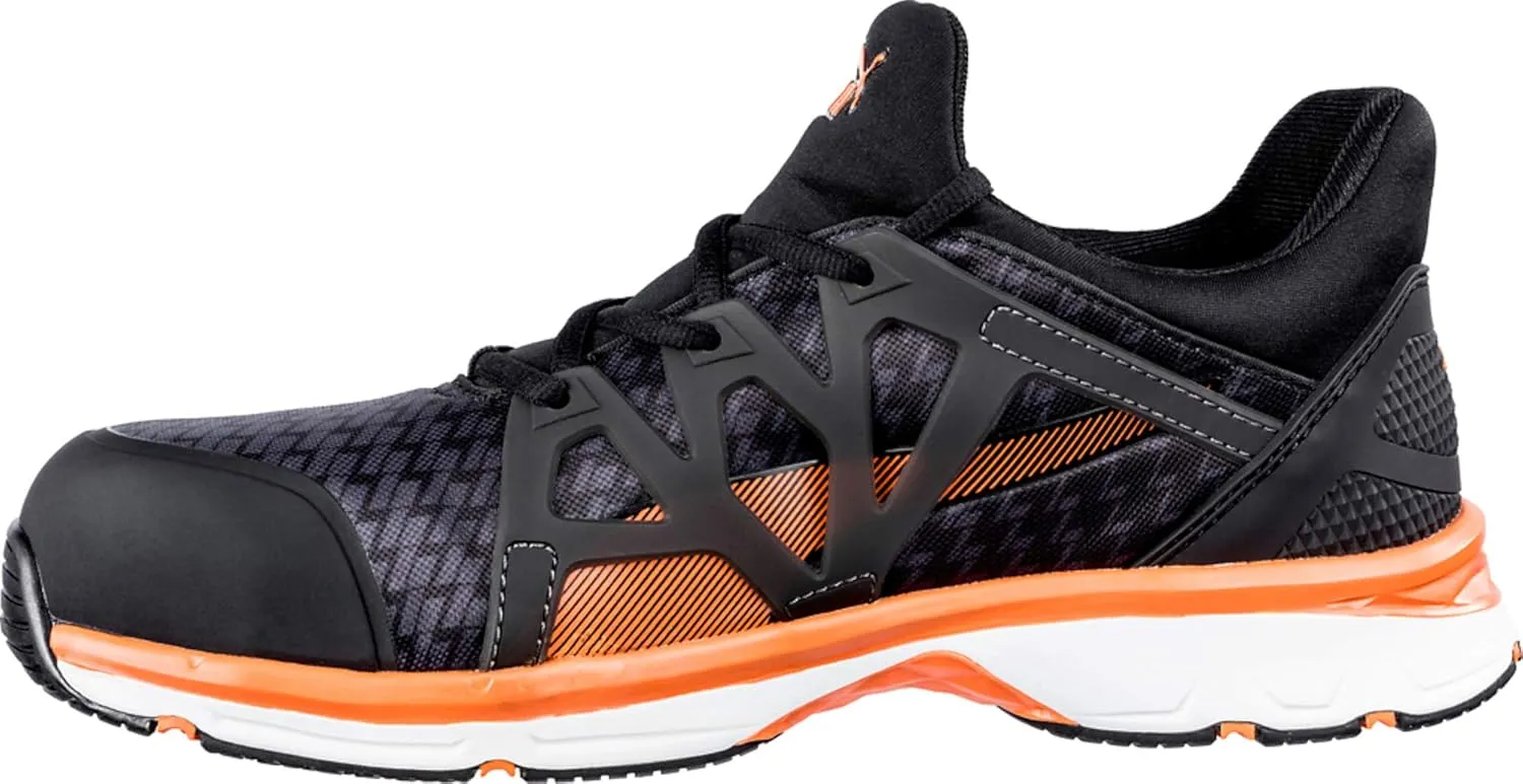 PUMA Men's Rush 20 Mid Industrial Shoe, Black-Orange, 9