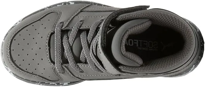 PUMA Unisex-Child Rebound Layup Mid Hook and Loop Shoes Sneaker