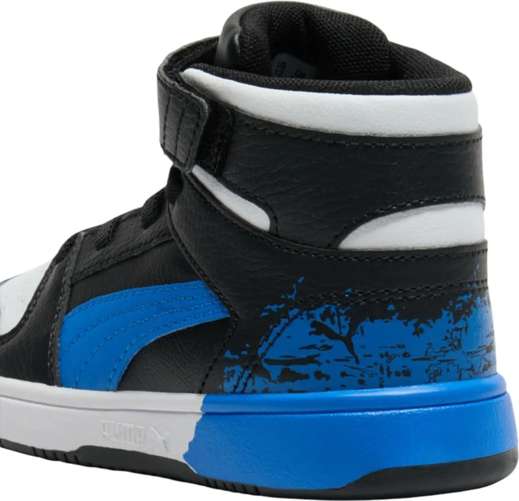 PUMA Unisex-Child Rebound Layup Mid Hook and Loop Shoes Sneaker