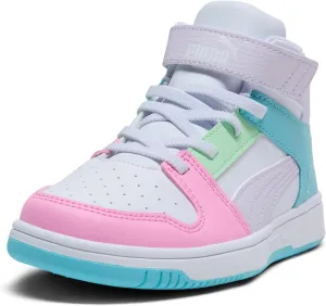 PUMA Unisex-Child Rebound Layup Mid Hook and Loop Sneaker