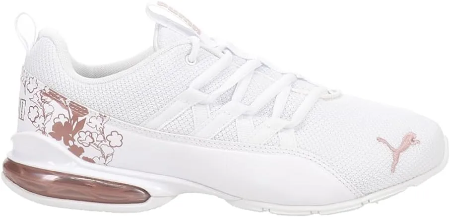 PUMA Womens Riaze Prowl Floral Wide Lace Up Sneakers Shoes Casual - White - Size 8.5 M