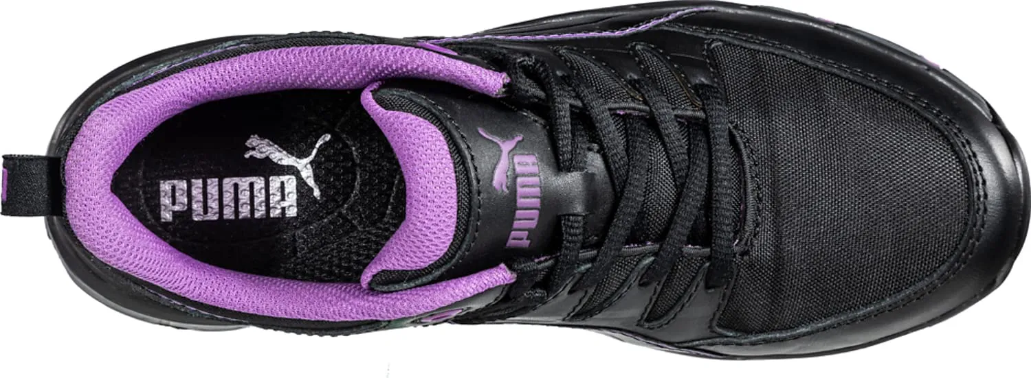 PUMA Women's Stepper Low Industrial Shoe, Black-Purple, 10