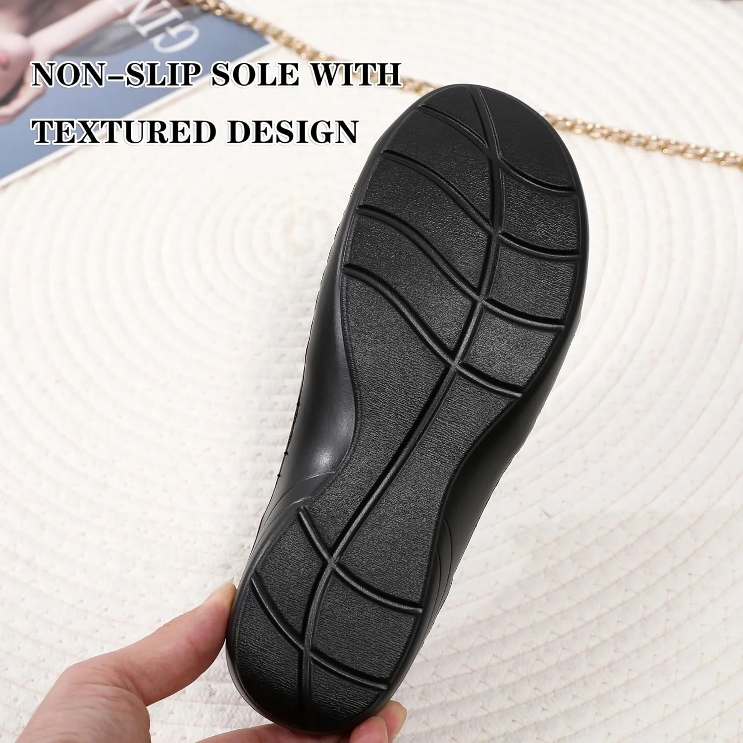 QAE Loafers for Women Orthopedic Loafers for Women Comfortable Women's Flat Slip-Ons Shoes for Dress Work Business Casual