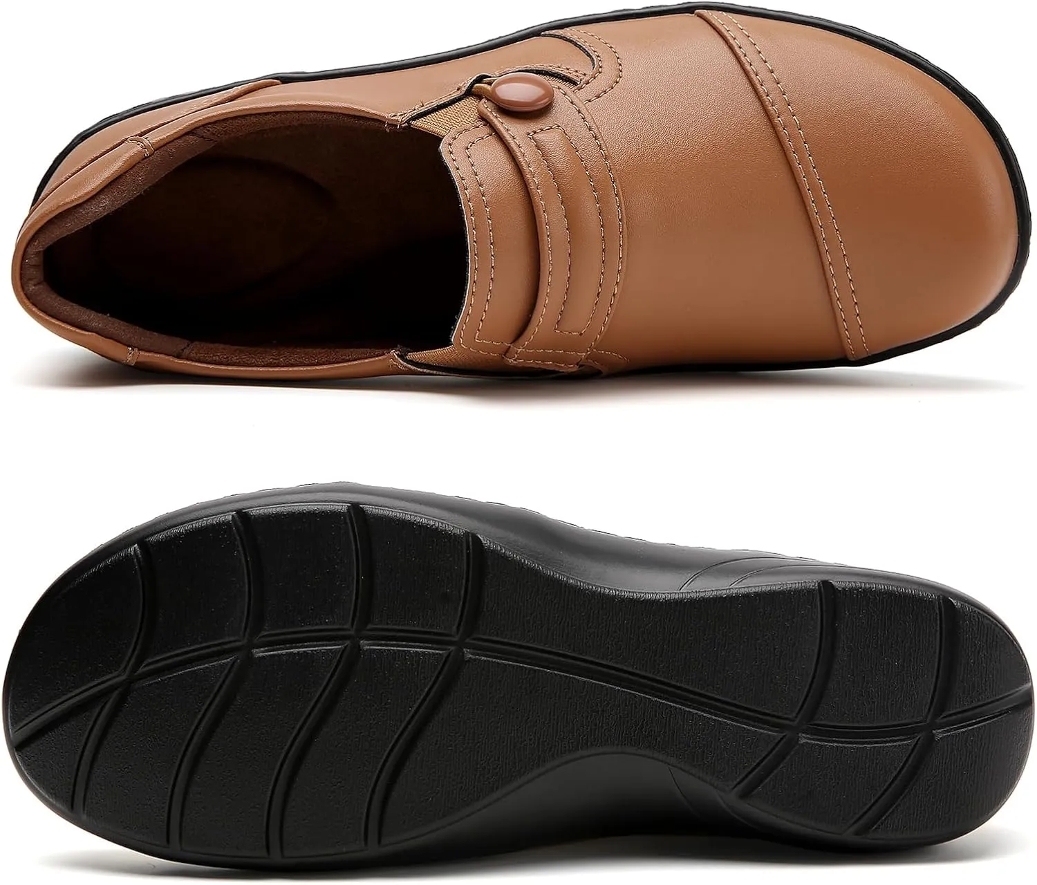 QAE Loafers for Women Orthopedic Loafers for Women Comfortable Women's Flat Slip-Ons Shoes for Dress Work Business Casual