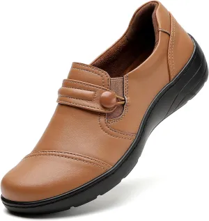 QAE Loafers for Women Orthopedic Loafers for Women Comfortable Women's Flat Slip-Ons Shoes for Dress Work Business Casual