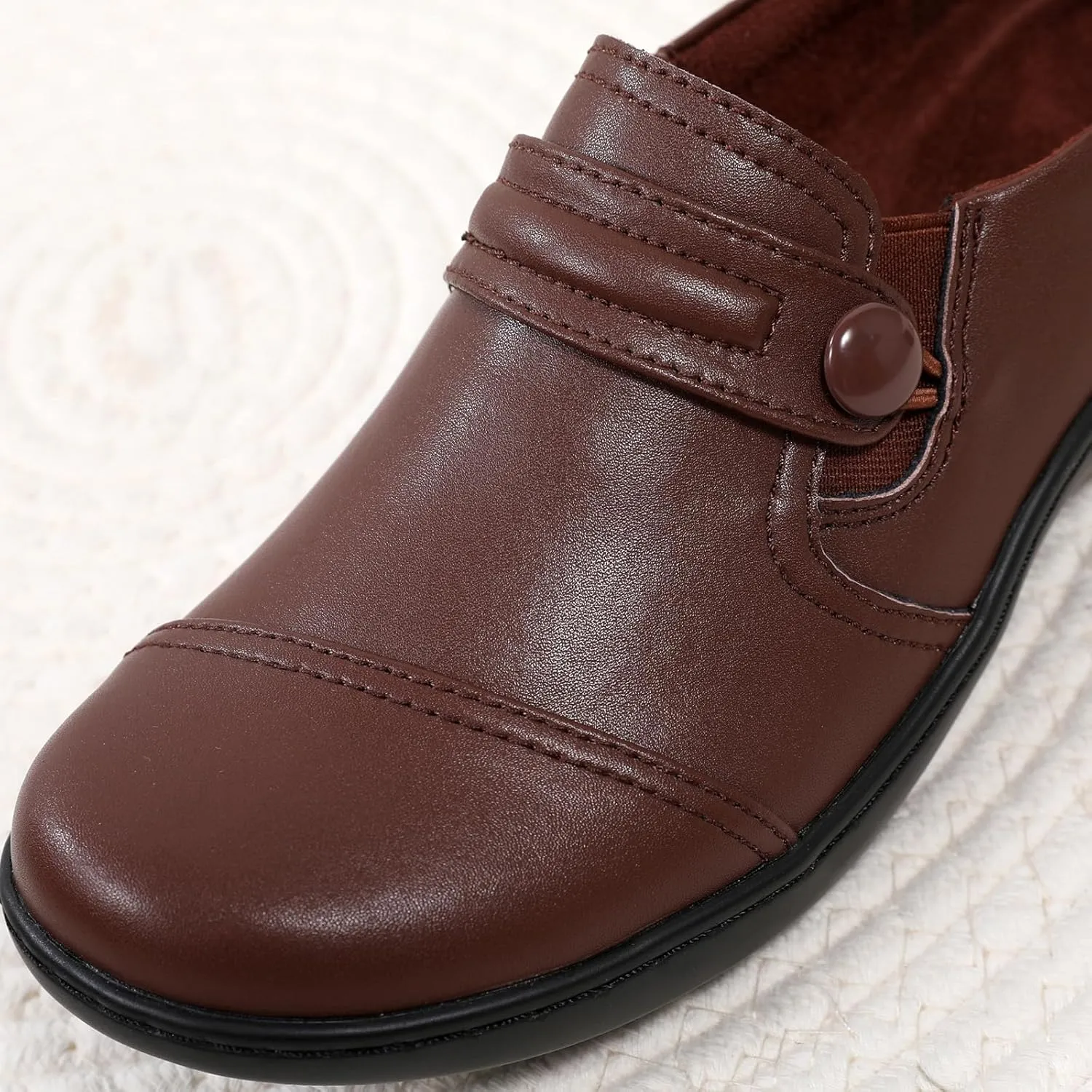 QAE Loafers for Women Orthopedic Loafers for Women Comfortable Women's Flat Slip-Ons Shoes for Dress Work Business Casual