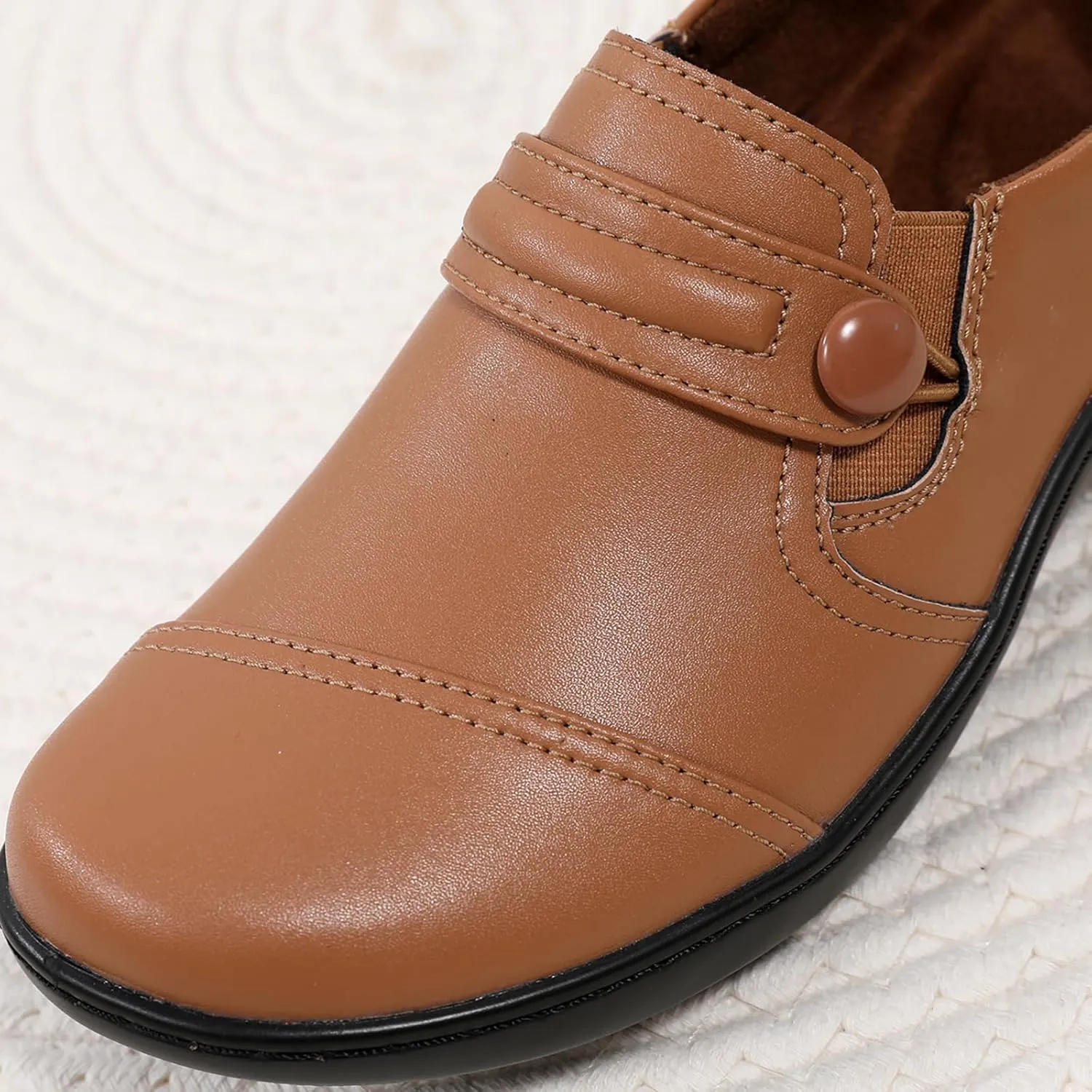 QAE Loafers for Women Orthopedic Loafers for Women Comfortable Women's Flat Slip-Ons Shoes for Dress Work Business Casual