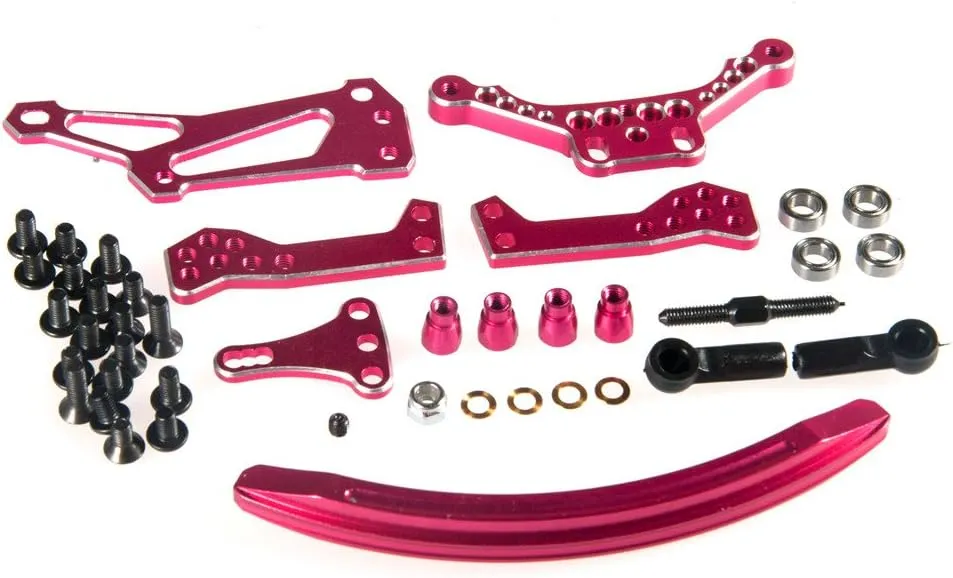 RC Car Aluminum Curve Slide Track Steering Set for Sakura D4 1:10 Scale RC Drift Racing Car Upgrade Parts
