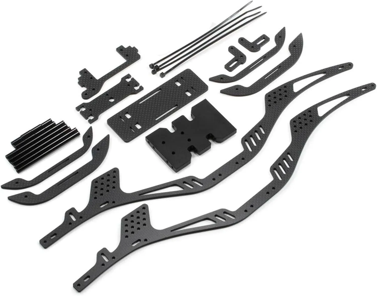 RC Spare Part for SCX10 II for Element for Enduro for Comp 1/10 for LCG for Chassis Kit Cheater Rigs Frame with Delrin Skid RC Car Crawler Builds Parts
