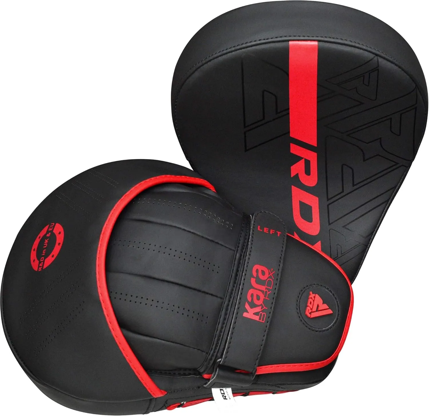RDX Boxing Pads and Bag Gloves Set, Maya Hide Leather Kara Hook and Jab Training Pads, Curved Focus Mitts for MMA, Muay Thai, Kickboxing Coaching, Martial Arts, Punching Hand Target Strike Shield