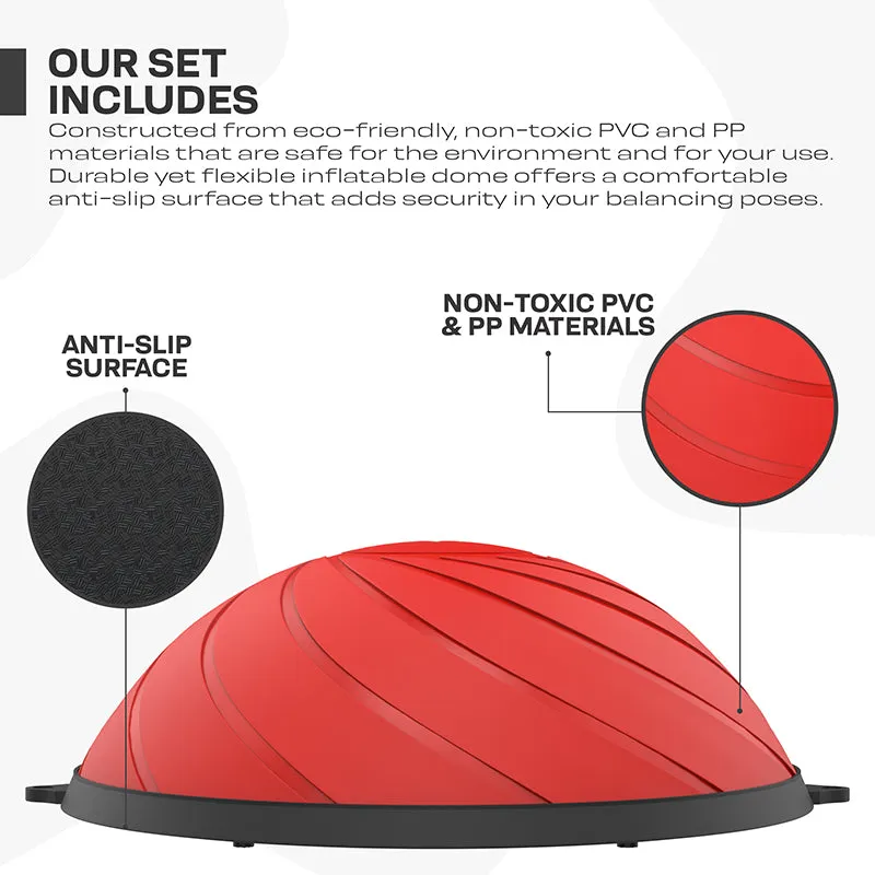 RDX TP Yoga Balance Trainer Half Ball with Resistance Tubes & Air Pump