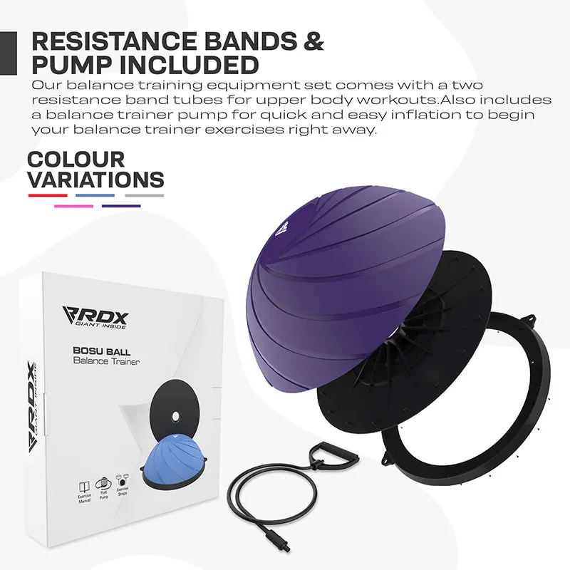 RDX TP Yoga Balance Trainer Half Ball with Resistance Tubes & Air Pump