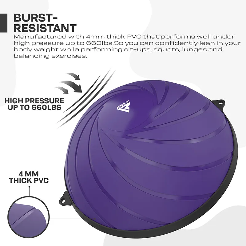 RDX TP Yoga Balance Trainer Half Ball with Resistance Tubes & Air Pump