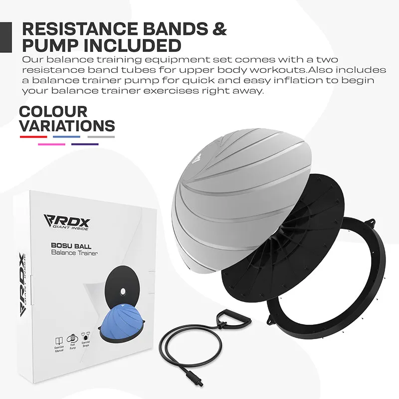 RDX TP Yoga Balance Trainer Half Ball with Resistance Tubes & Air Pump