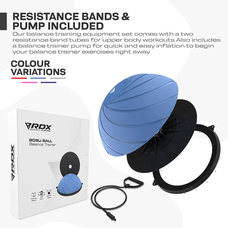 RDX TP Yoga Balance Trainer Half Ball with Resistance Tubes & Air Pump