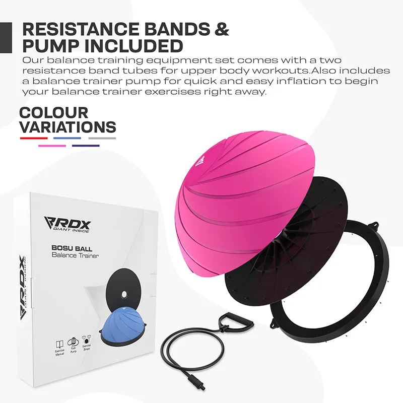 RDX TP Yoga Balance Trainer Half Ball with Resistance Tubes & Air Pump