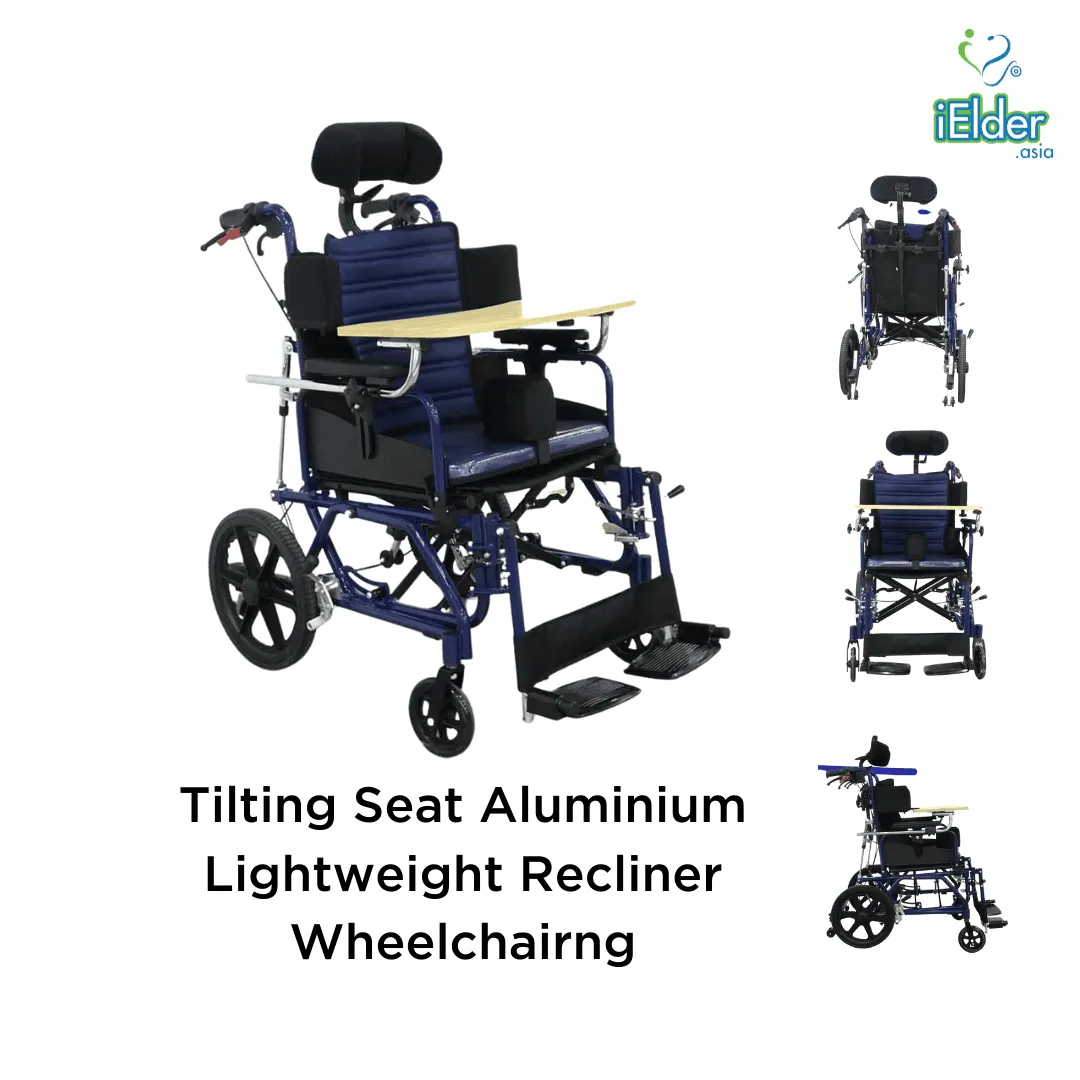 Reclining and Tilt in Space Aluminum Lightweight Wheelchair