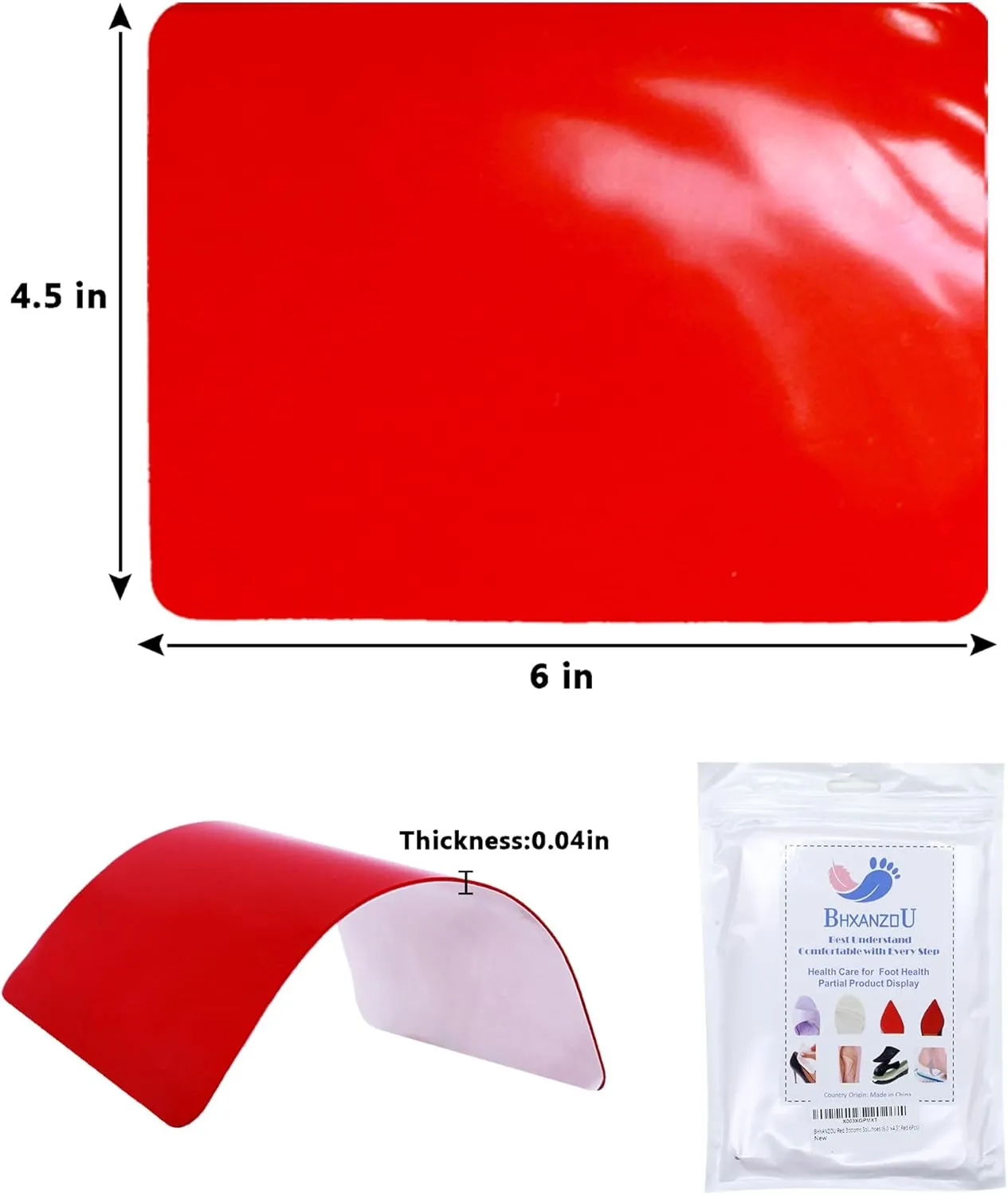 Red Bottom Shoe Protector Compatible with Christian Louboutin Shoes,Self-Adhesive Sole Guard to Protect & Restore Shoe Bottoms,Anti-Slip Replacement for High Heels (6"x4.5",Mirror Face 4Pcs)