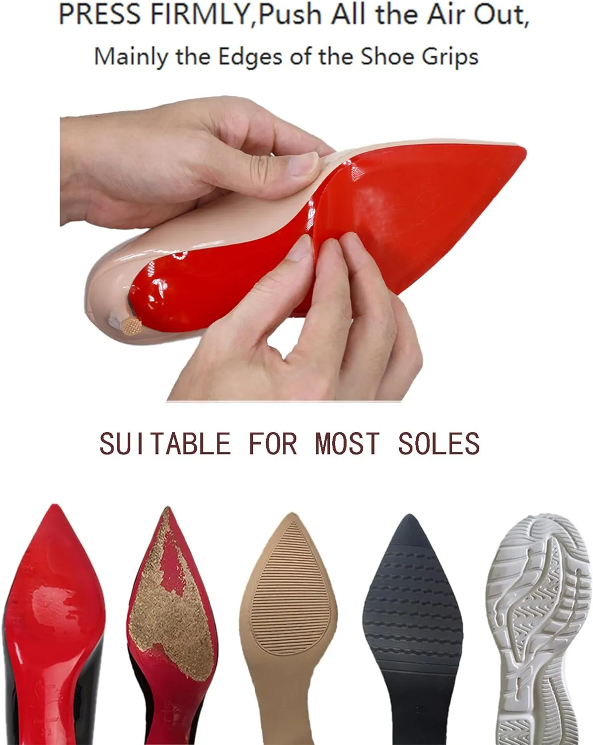 Red Bottom Shoe Protector Compatible with Christian Louboutin Shoes,Self-Adhesive Sole Guard to Protect & Restore Shoe Bottoms,Anti-Slip Replacement for High Heels (6"x4.5",Mirror Face 4Pcs)