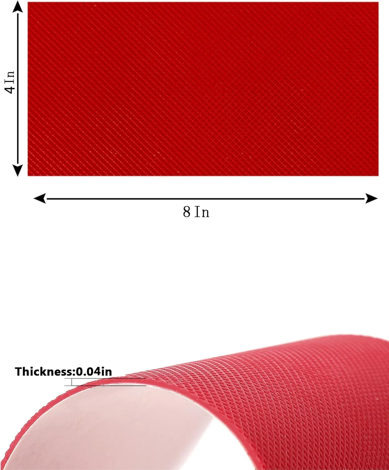 Red Bottom Shoe Protector Compatible with Christian Louboutin Shoes,Self-Adhesive Sole Guard to Protect & Restore Shoe Bottoms,Anti-Slip Replacement for High Heels(8"x4",Texture Face 4Pcs)
