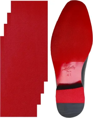 Red Bottom Shoe Protector Compatible with Christian Louboutin Shoes,Self-Adhesive Sole Guard to Protect & Restore Shoe Bottoms,Anti-Slip,Restores & Protects Red Soles(10"x4.5" 4Pcs)