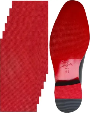 Red Bottom Shoe Protector Compatible with Christian Louboutin Shoes,Self-Adhesive Sole Guard to Protect & Restore Shoe Bottoms,Anti-Slip,Restores & Protects Red Soles(8"x4" 3Pairs)